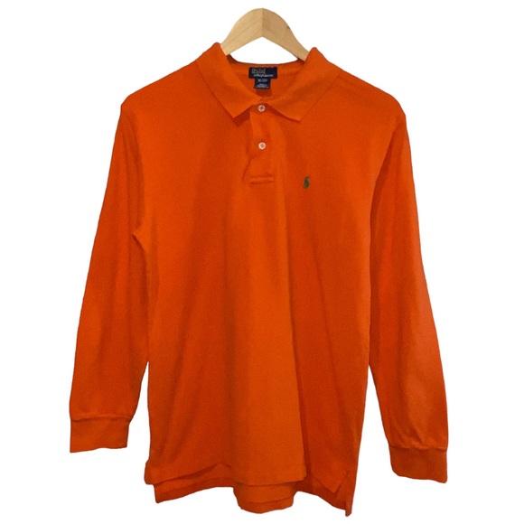 POLO Ralph Lauren Orange Polo Shirt - XL (20) Boy Teen - Picture 8 of 13
